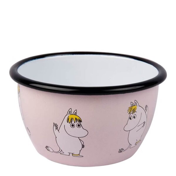 Muurla Mummi emaljeskål 60 cl Snorkfrøken rosa