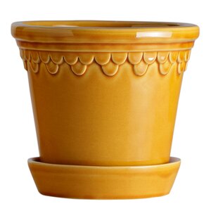 Bergs Potter Københavner blomsterpotte 12 cm gul amber