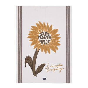 Lexington Kjøkkenhåndkle i bomull solsikke 70x50 cm hvit/beige
