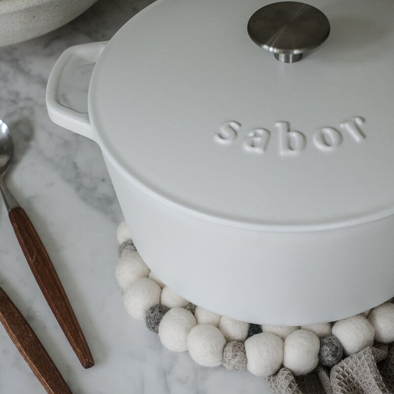 Sabor Hotspot bordbrikke 21 cm hvit/grå/beige