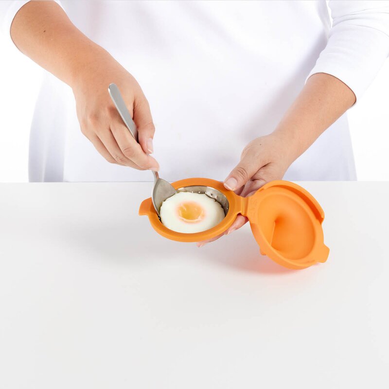 Lékué Form for posjering av egg 2 stk oransje