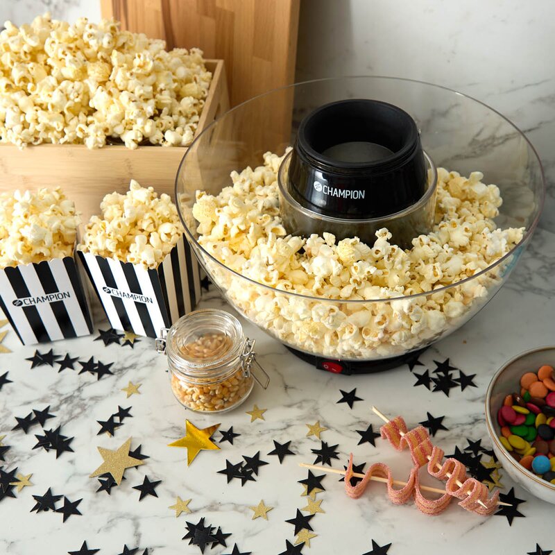 CHAMPION Pop-in-Bowl popcornmaskin PCM300 svart metallic