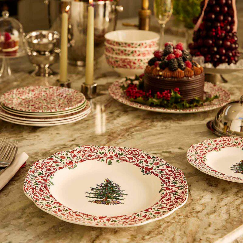 Spode Christmas Tree Yuletide Scalloped tallerken 20 cm