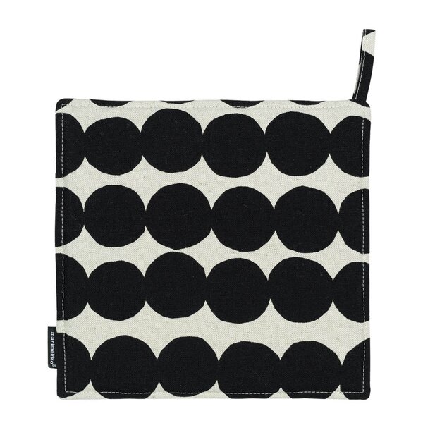 Marimekko Räsymatto gryteklut 22x22 cm hvit/svart