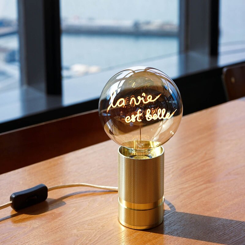 Elements Lighting MITB Madison sokkel bordlampe 11 cm gull aluminium
