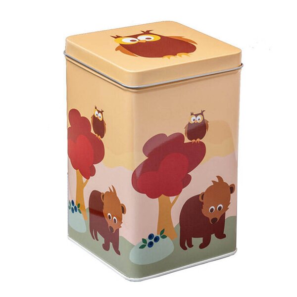 Blafre Skog metallboks 10x10x16 cm gul