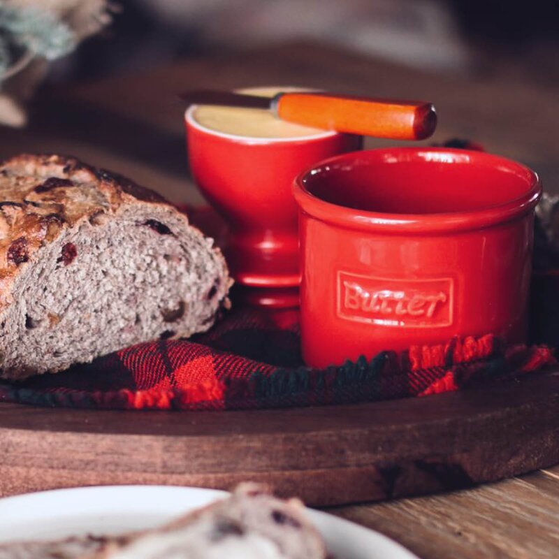 Butter Bell Crock Retro Café smørklokke rød