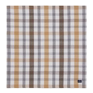 Lexington Rutete lin/bomulls serviett 50x50 cm oliven/hvit/beige