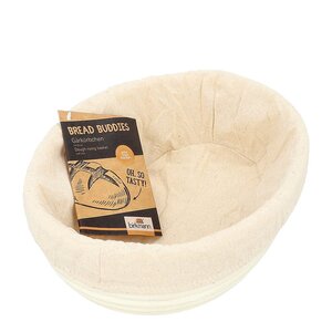 Birkmann Bread Buddies hevekurv oval med bomullsklut 24,5x18,5 cm