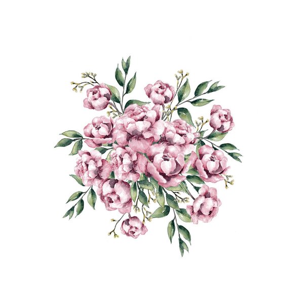 Sögne Home Serviett lunch Blomsterbukett 33 cm hvit