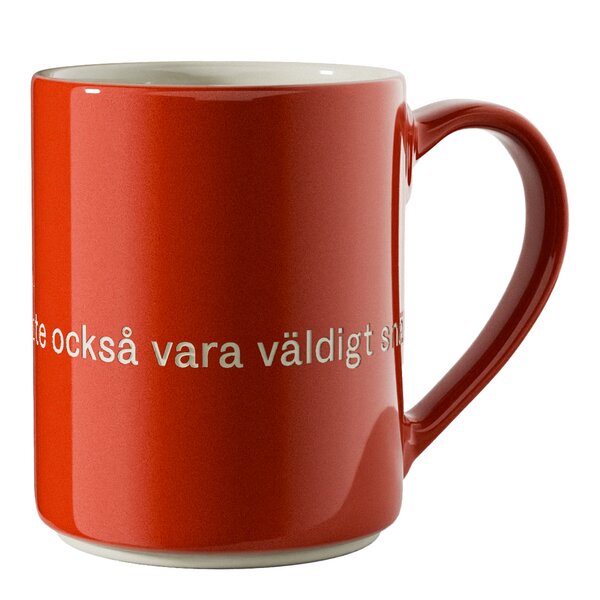 Design House Stockholm Lindgren krus 35 cl "Den som är väldigt stark" rød