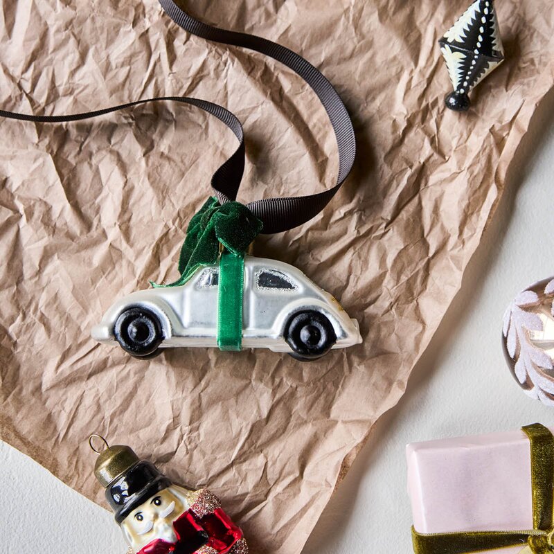 House Doctor Car julepynt 10,5 cm sølv