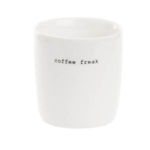 Sögne Home Krus mini coffee freak 10 cl hvit