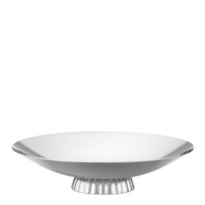 Georg Jensen Bernadotte lavt serveringsfat på fot 28 cm stål