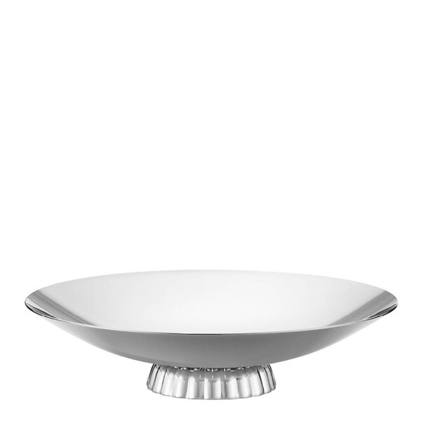 Georg Jensen Bernadotte lavt serveringsfat på fot 28 cm stål