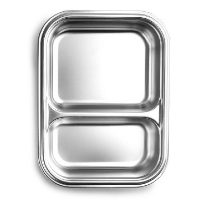 Lacor Matboks i stål med tett lokk og 2 rom 0,45+0,28L