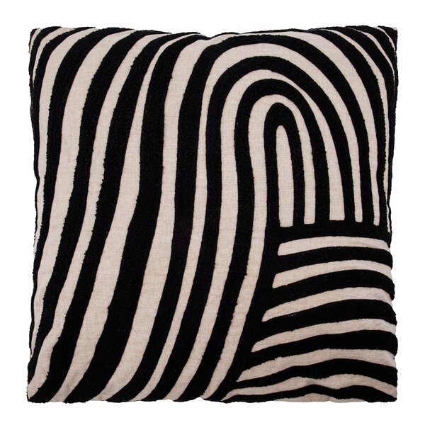 House Doctor Sky pyntepute 50x50 cm sand/svart