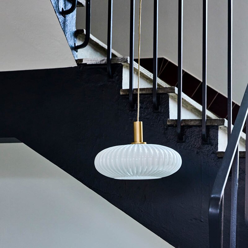 House Doctor Taklampe Fort 27x42 cm antikk messing/off-white