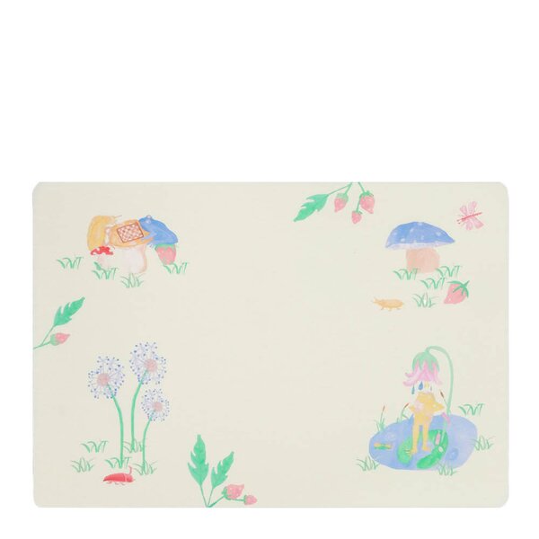 Kähler Hammershøi Kids bordbrikke 43x30 cm hvit m/dekor