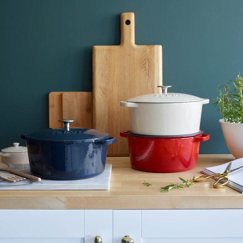 Sabor Støpejernsgryte 4,4L rød