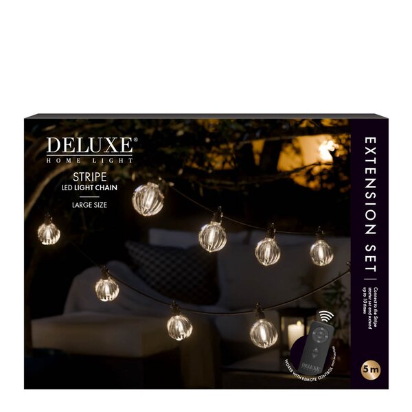 DeluxeHomeart LED lyslenke ekstrasett stor 5 m stripe