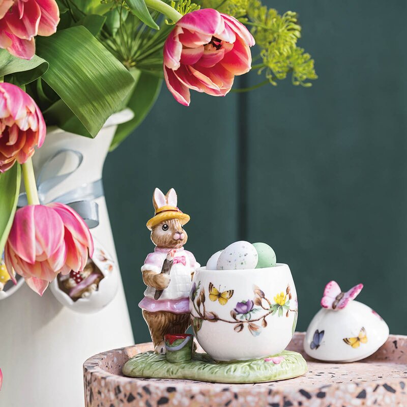 Villeroy & Boch Bunny Tales Anna påskeegg rund krukke 11x7 cm 9 cl rosa
