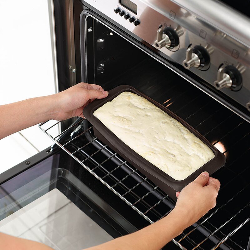 Lékué Silikonform for brød eller kake 25x13 cm brun