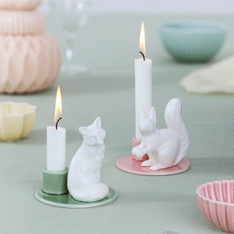 Dottir Sweet Stories Large Squirrel lysestake 8,5 cm Blush