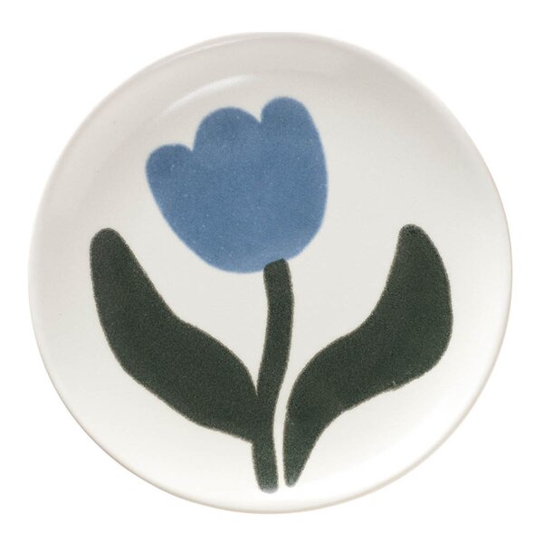 Broste Copenhagen Dora tallerken 15 cm Dusty Blue/Agave Green