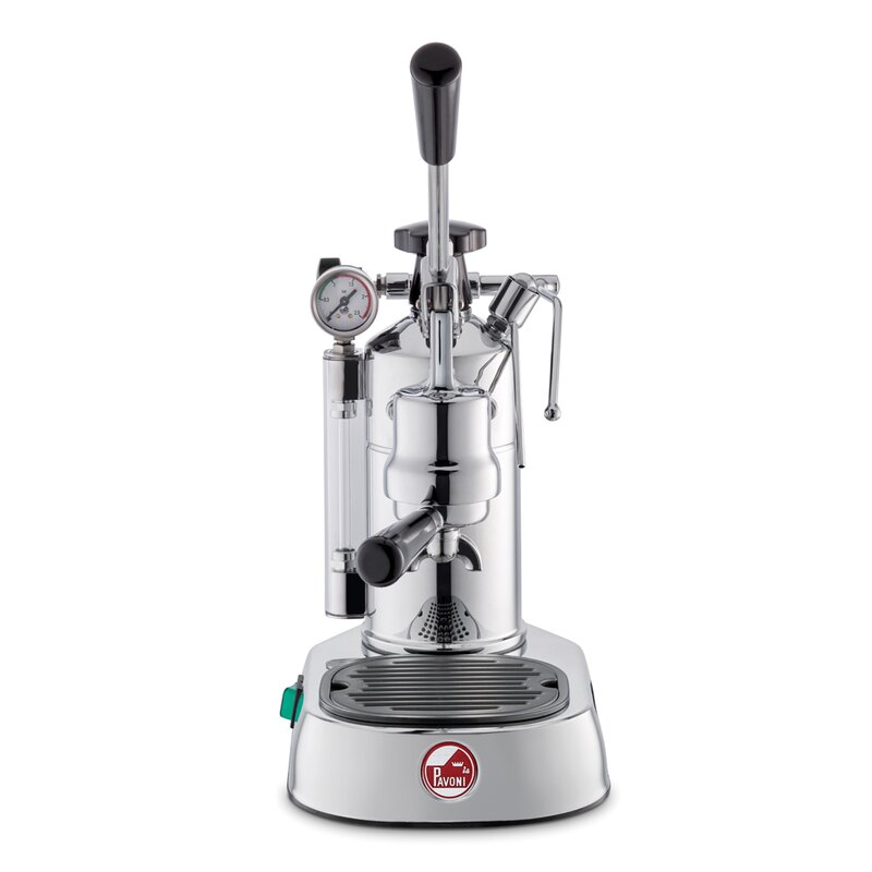 La Pavoni Lever manuell espressomaskin 0,8L professional lusso stål