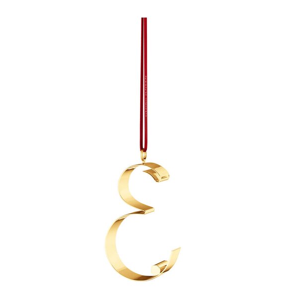 Georg Jensen Ornament pyntebokstav E gull