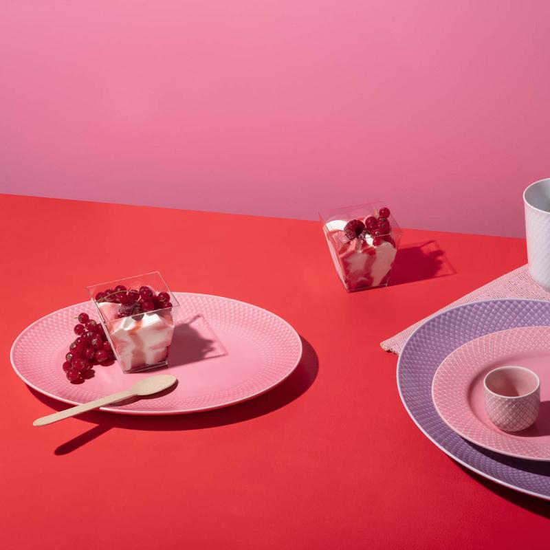 Lyngby Porcelæn Rhombe Color serveringsfat ovalt 28,5x21,5 cm rosa