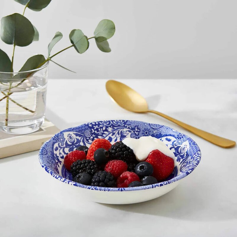 Spode Blue Italian frokostbolle 16 cm blå/hvit