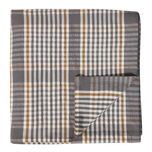 Lexington Rutete duk 150x350 cm grå/hvit/fudge