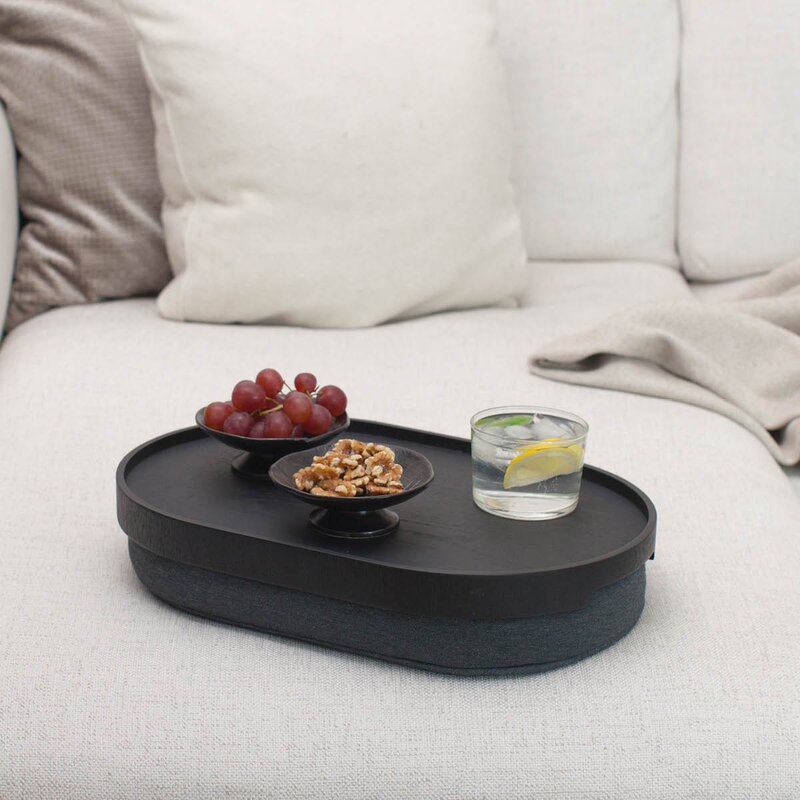 Bosign CurveLine knebrett anti-slip 39x26 cm svart/grå