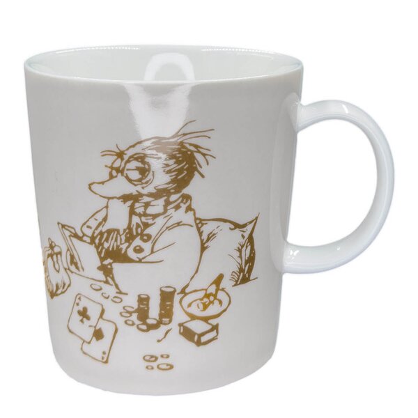 Flåklypa Solan krus 33 cl Solan spiller poker beige