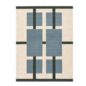 Deco Nord Aura ullteppe 170x240 cm ivory blå grønn