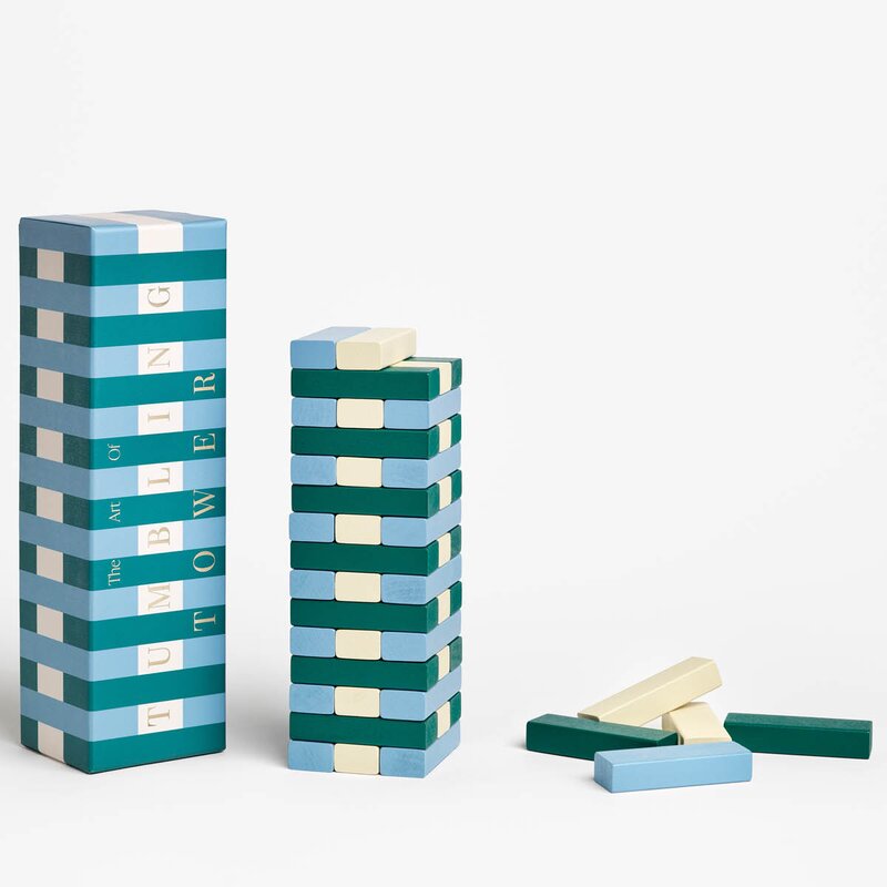 Printworks Tumbling Towers lekesett grønn/blå