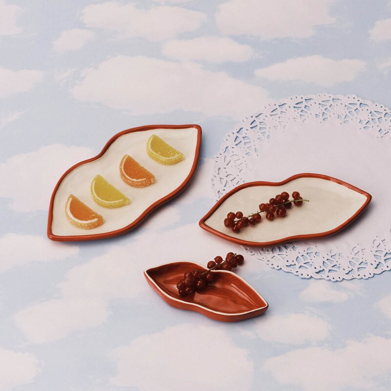 Serax Les Objets Mouleversants serveringsfat Lips S 16x6x2 cm rød