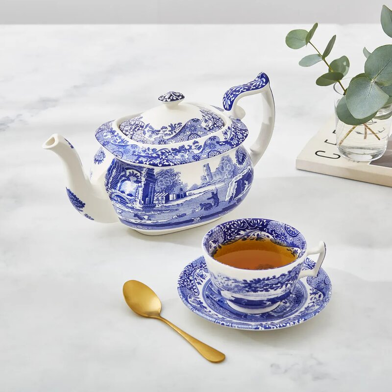 Spode Blue Italian tekanne 1,1L blå/hvit