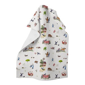 Arvidssons Textil Emil i Katthult kjøkkenhåndkle hvit