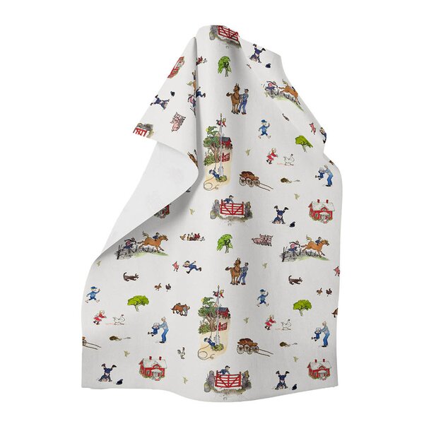 Arvidssons Textil Emil i Katthult kjøkkenhåndkle hvit