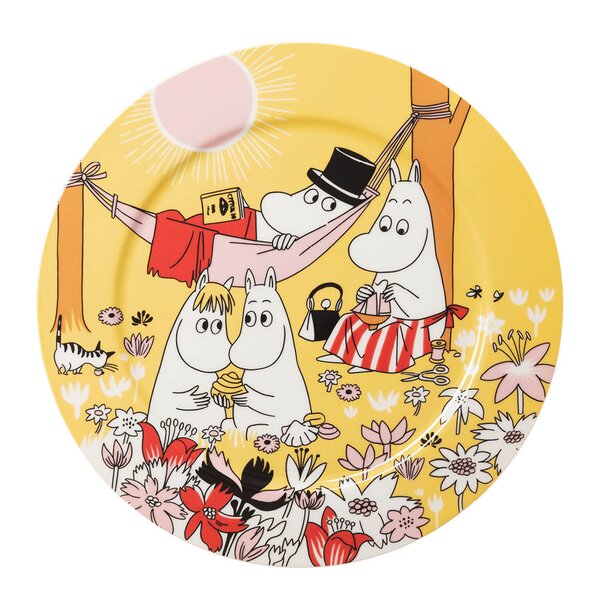 MoominArabia Serveringsfat 30 cm Familietid gul