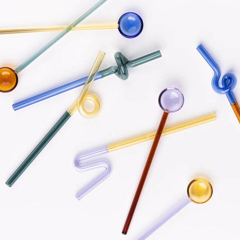 Tranquillo Rainbow skje 18 cm 2 stk grønn/gul