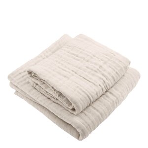 The Organic Company FINE gavepakke med badehåndkle og håndhåndkle stone