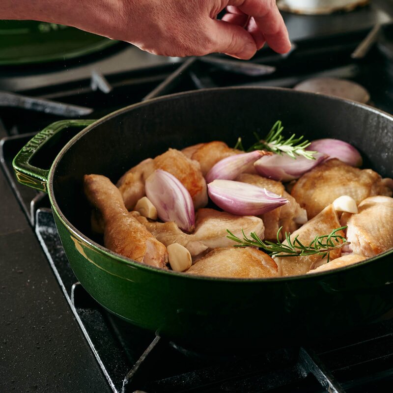Staub Chistera sauté-traktørpanne 28 cm grønn