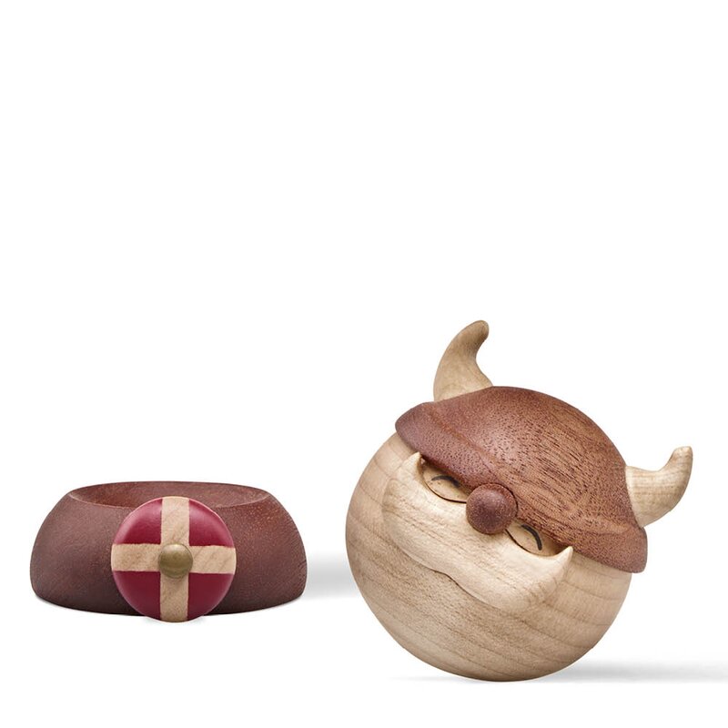 FableWood Holger Viking trefigur 7 cm gummitre/sapele/lønn