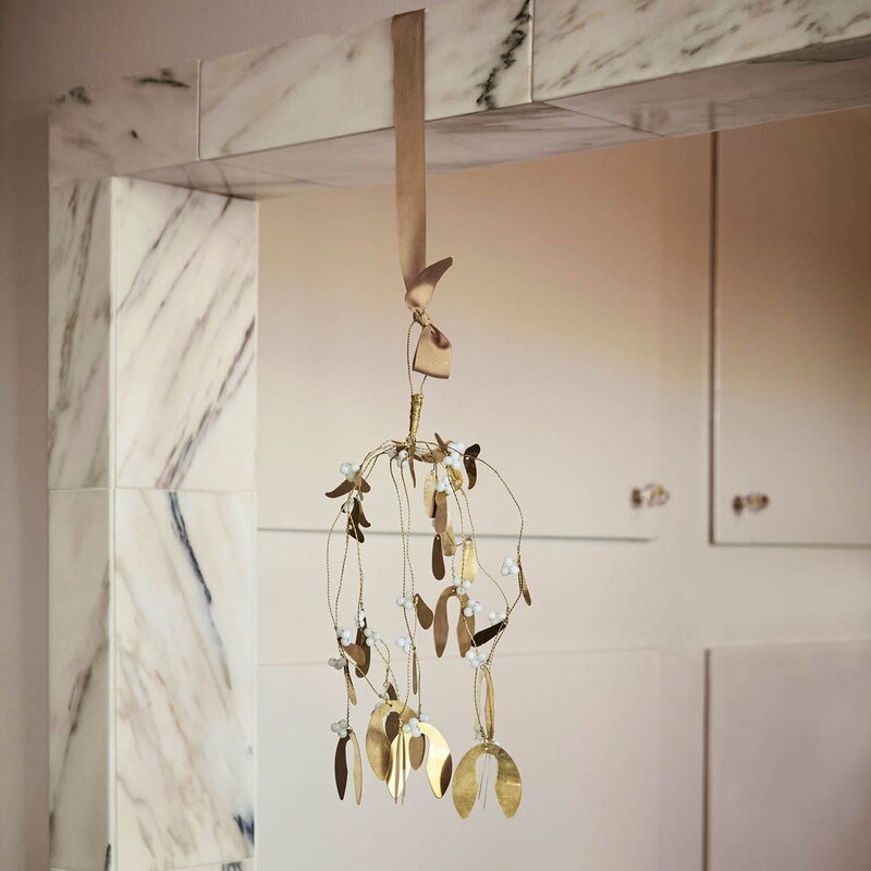 House Doctor Mistletoe julepynt 37 cm messing