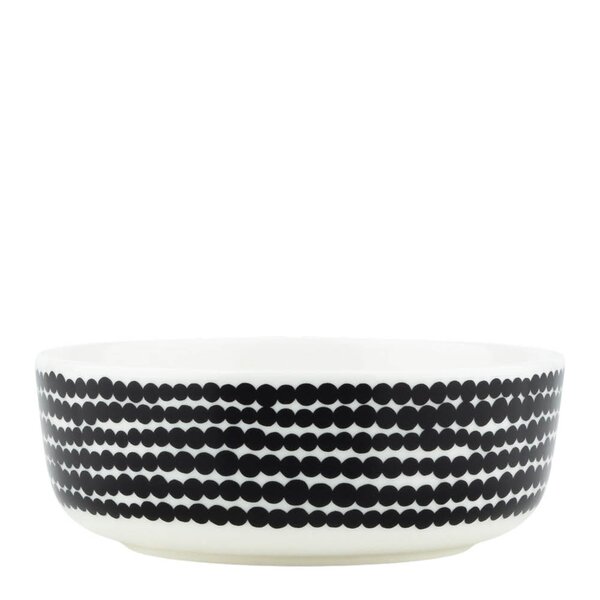 Marimekko Oiva Siirtolapuutarha skål 40 cl svart/hvit