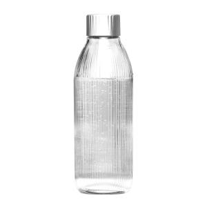 MySoda Glassy glassflaske 1L sølv